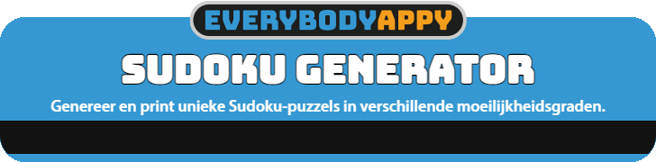 Banner voor Sudoku Generator