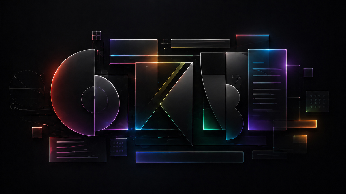 Abstracte visual over typografie en visuele hiërarchie